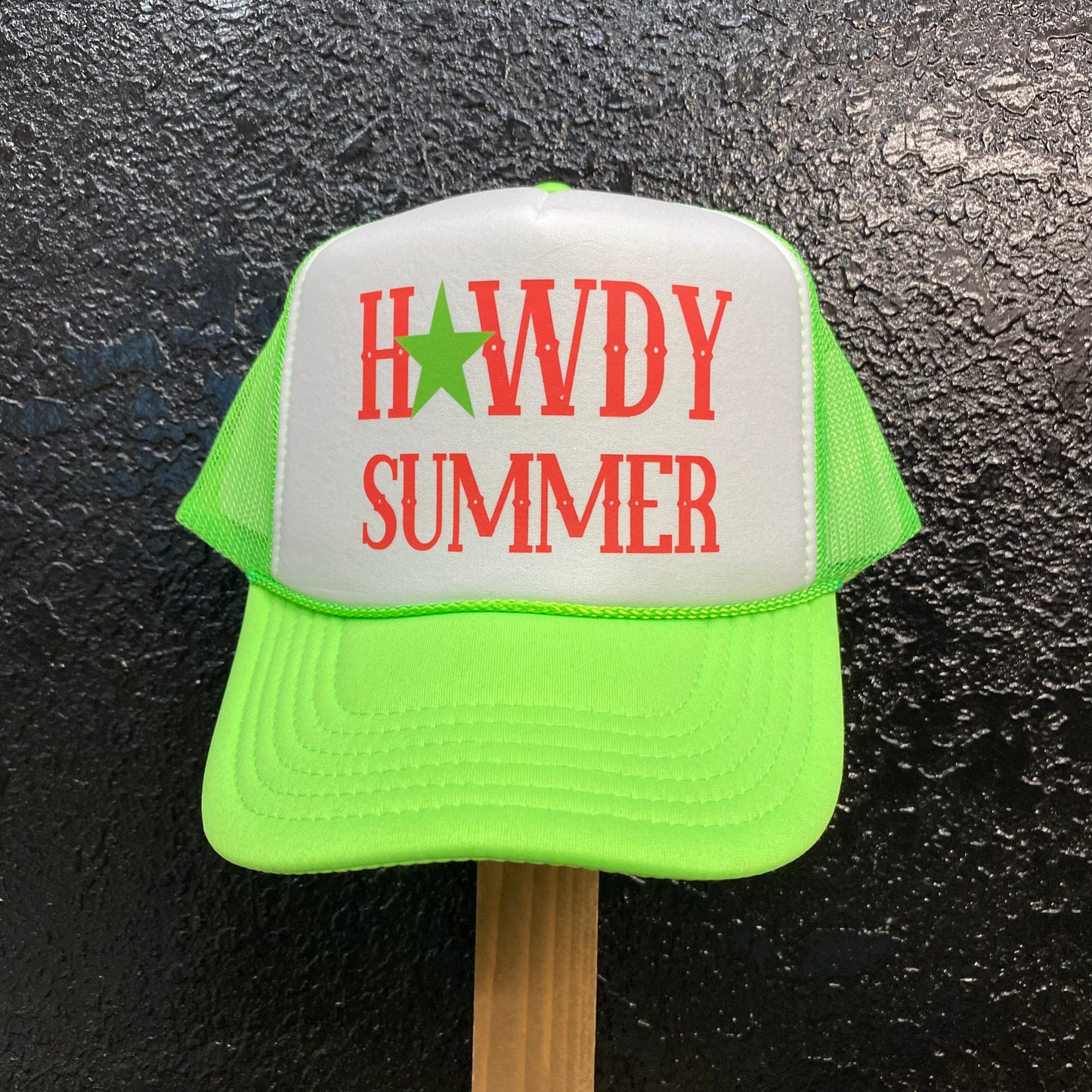 “Howdy Summer” Neon Green Cap