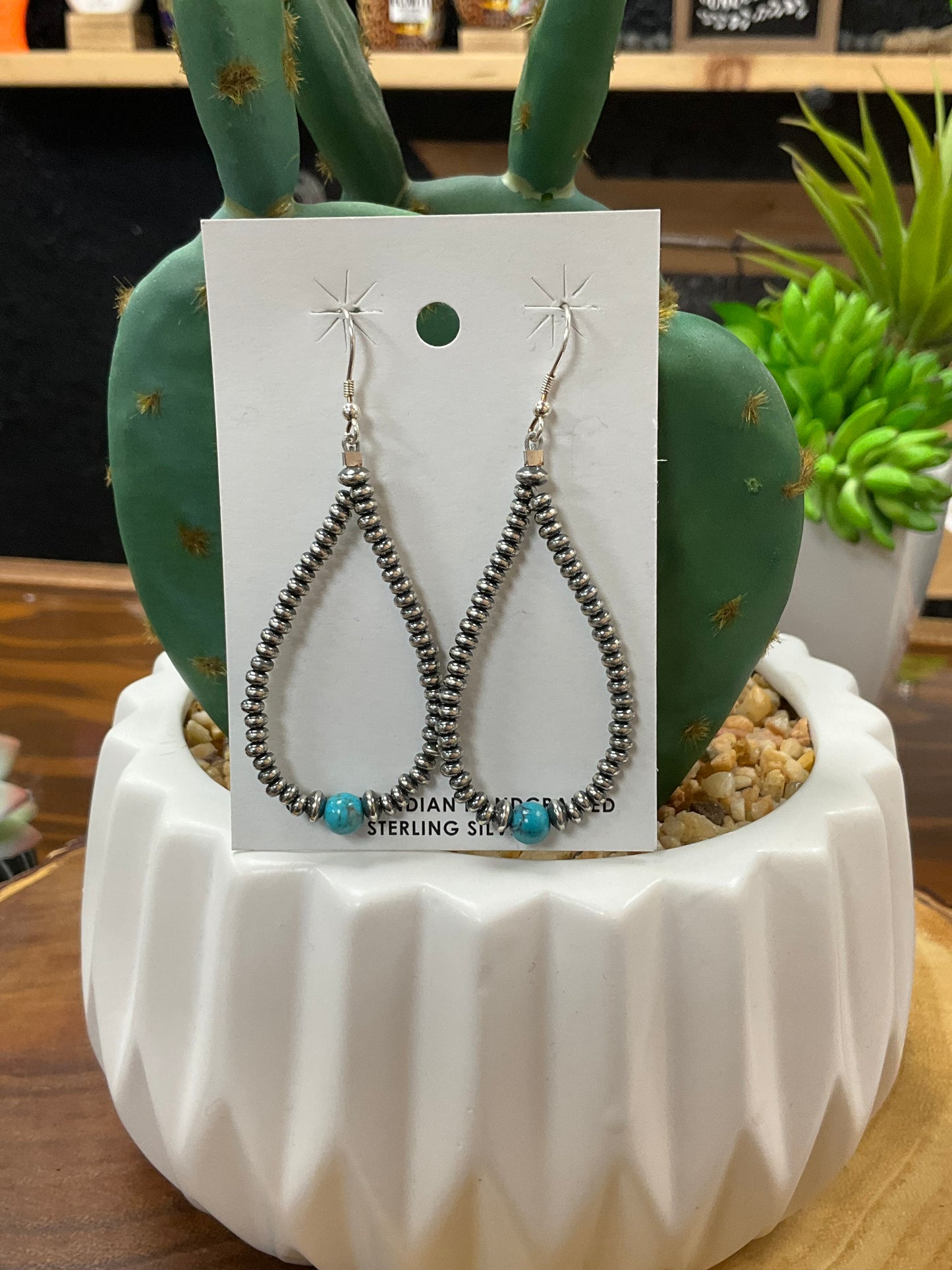 Navajo Pearl Saucer Bead Earrings
