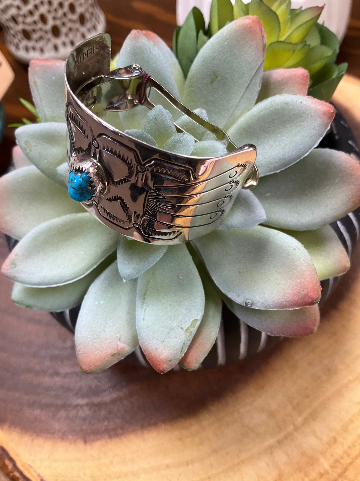 Hair Clip Sterling with Turquoise Stone