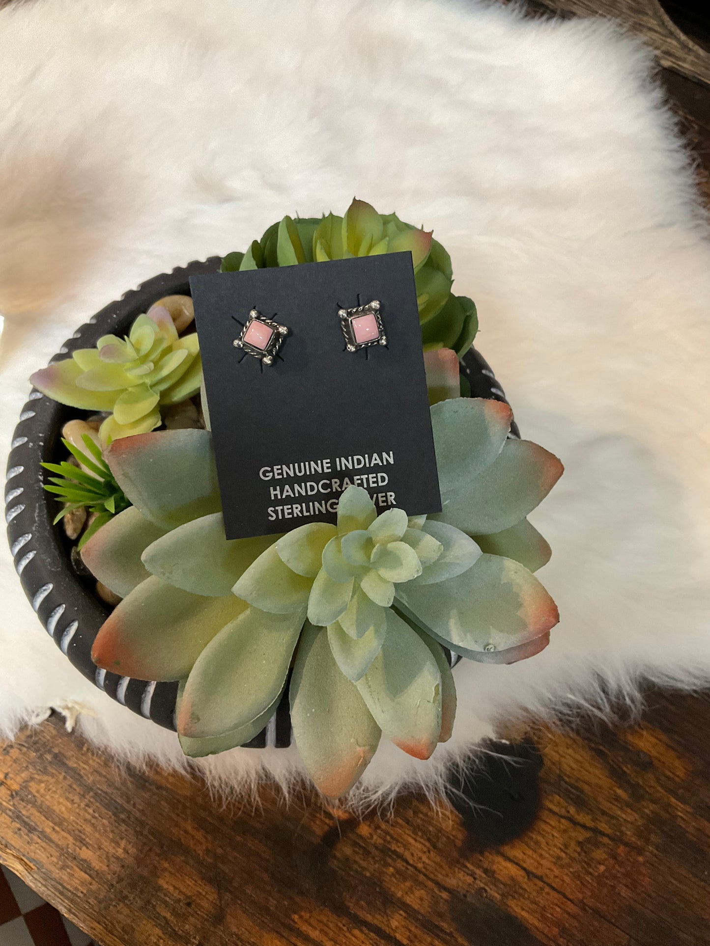 Pink Conch Studs