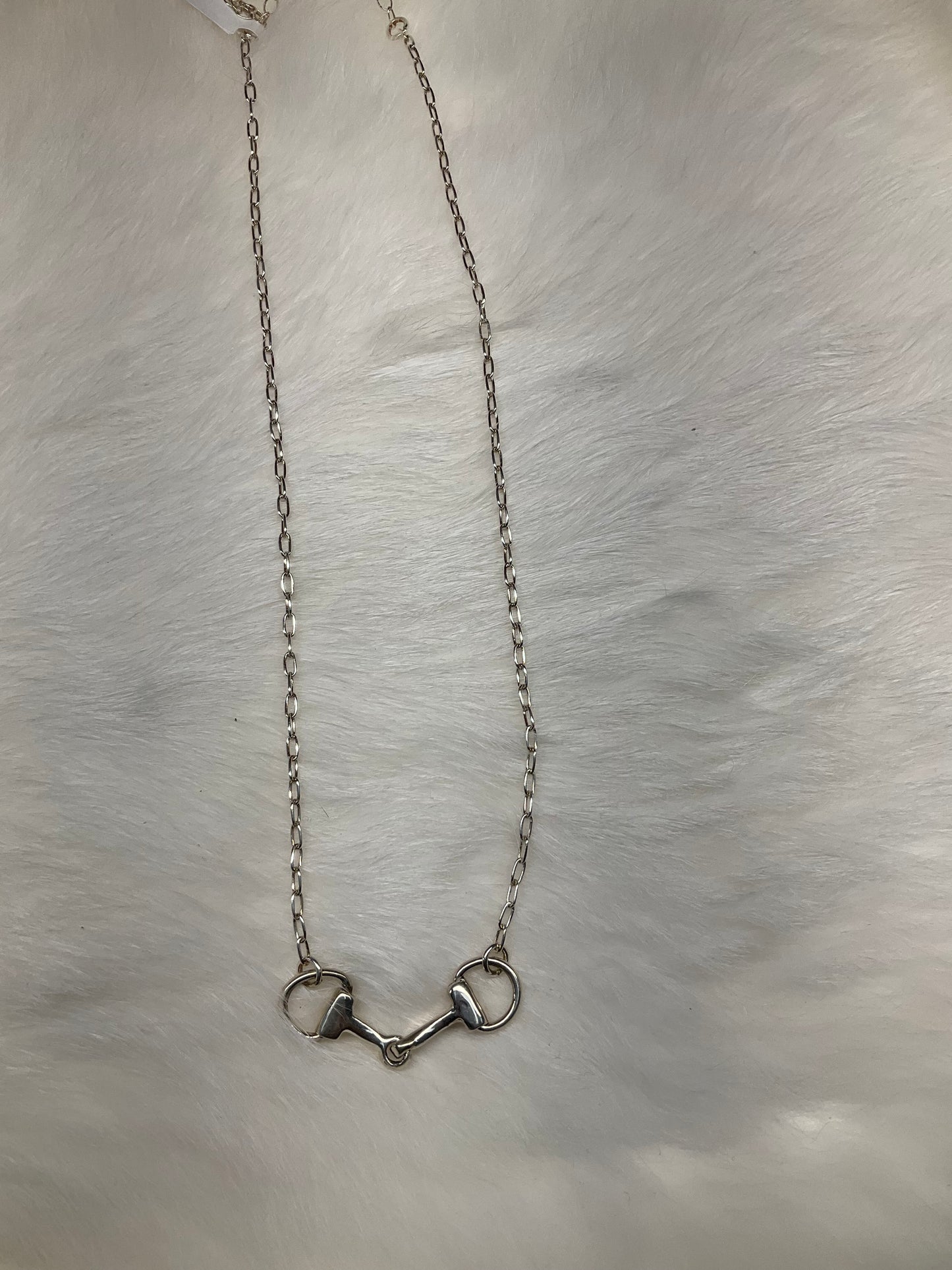 Sterling Silver Snaffle Bit Necklace