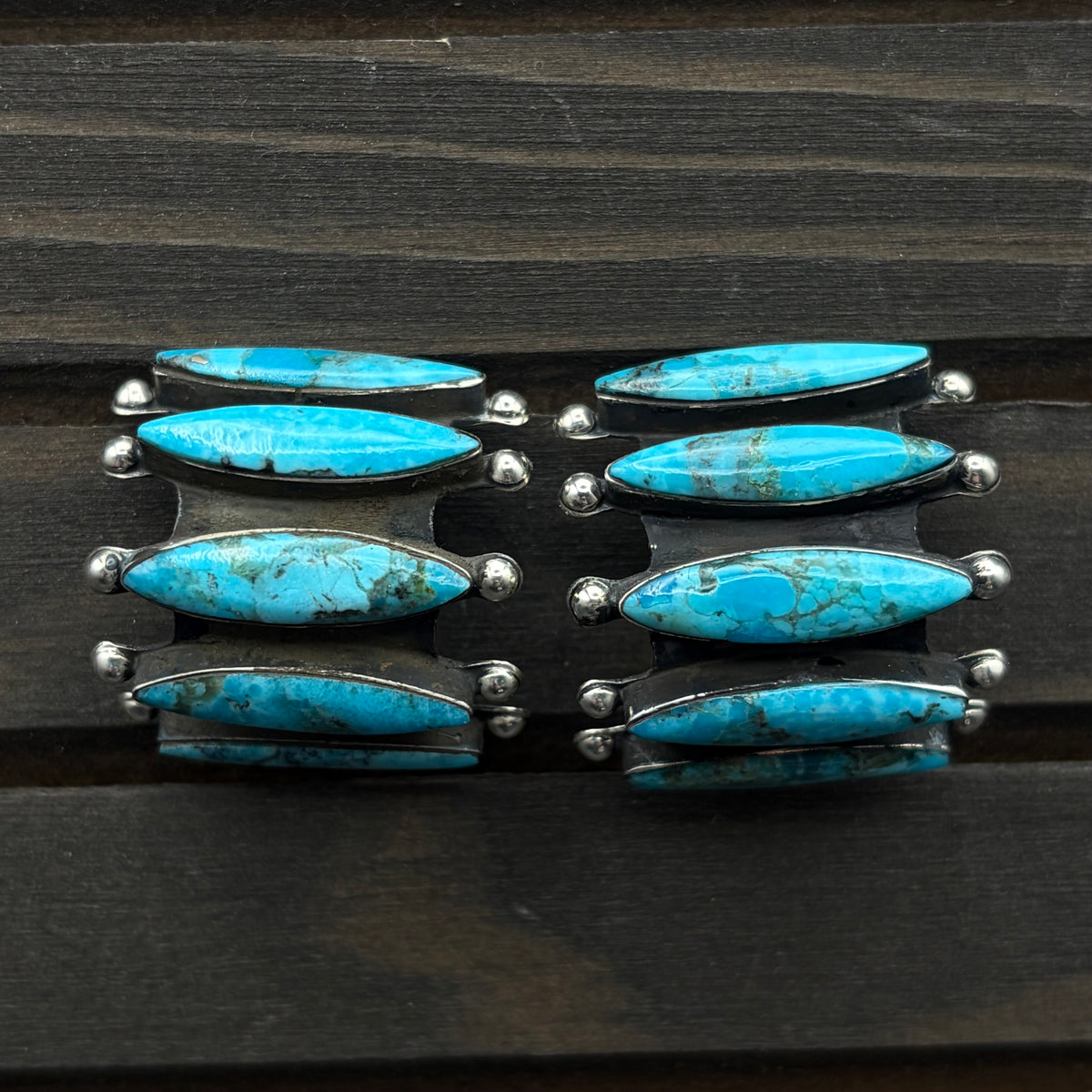 Desert Sky Turquoise and Sterling Silver Statement Earrings