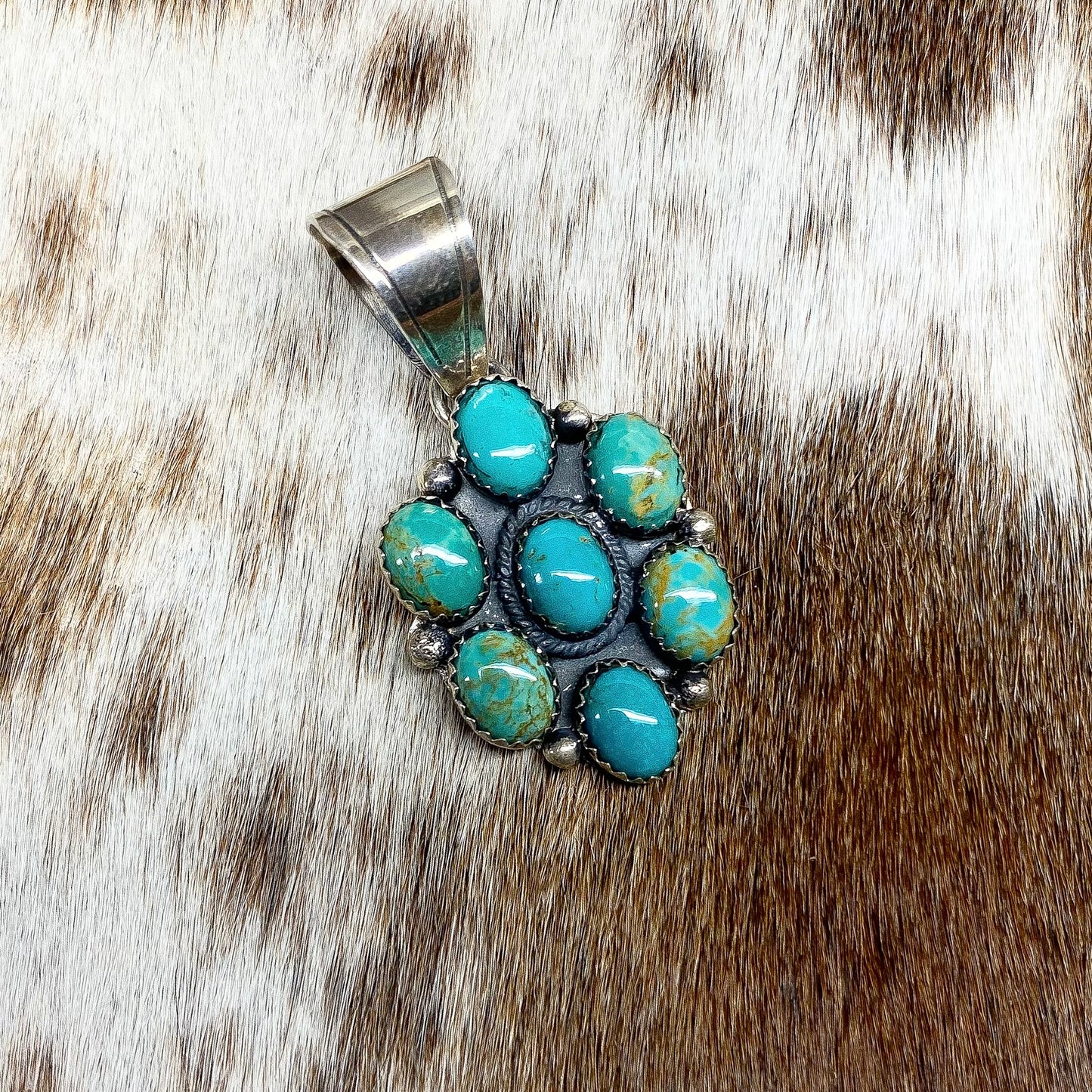 Small Turquoise Cluster Pendant