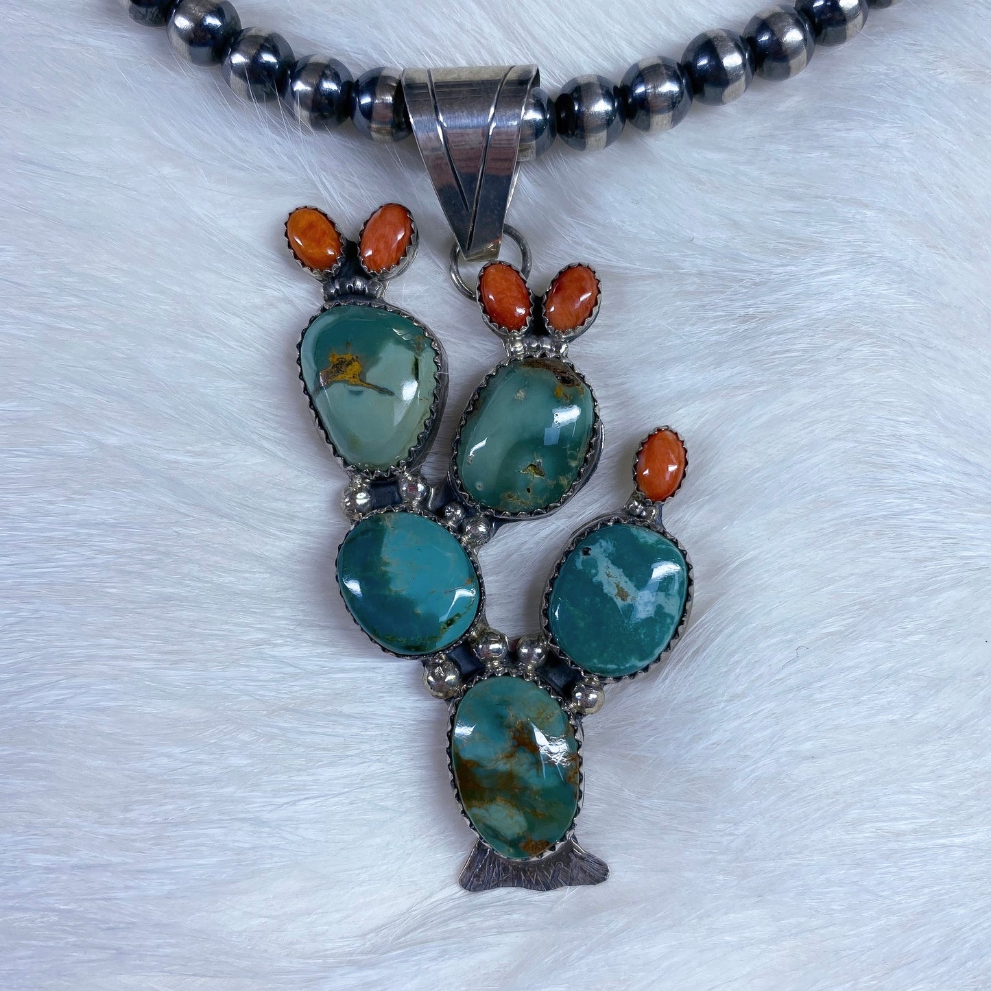 Large Green Cactus Pendant