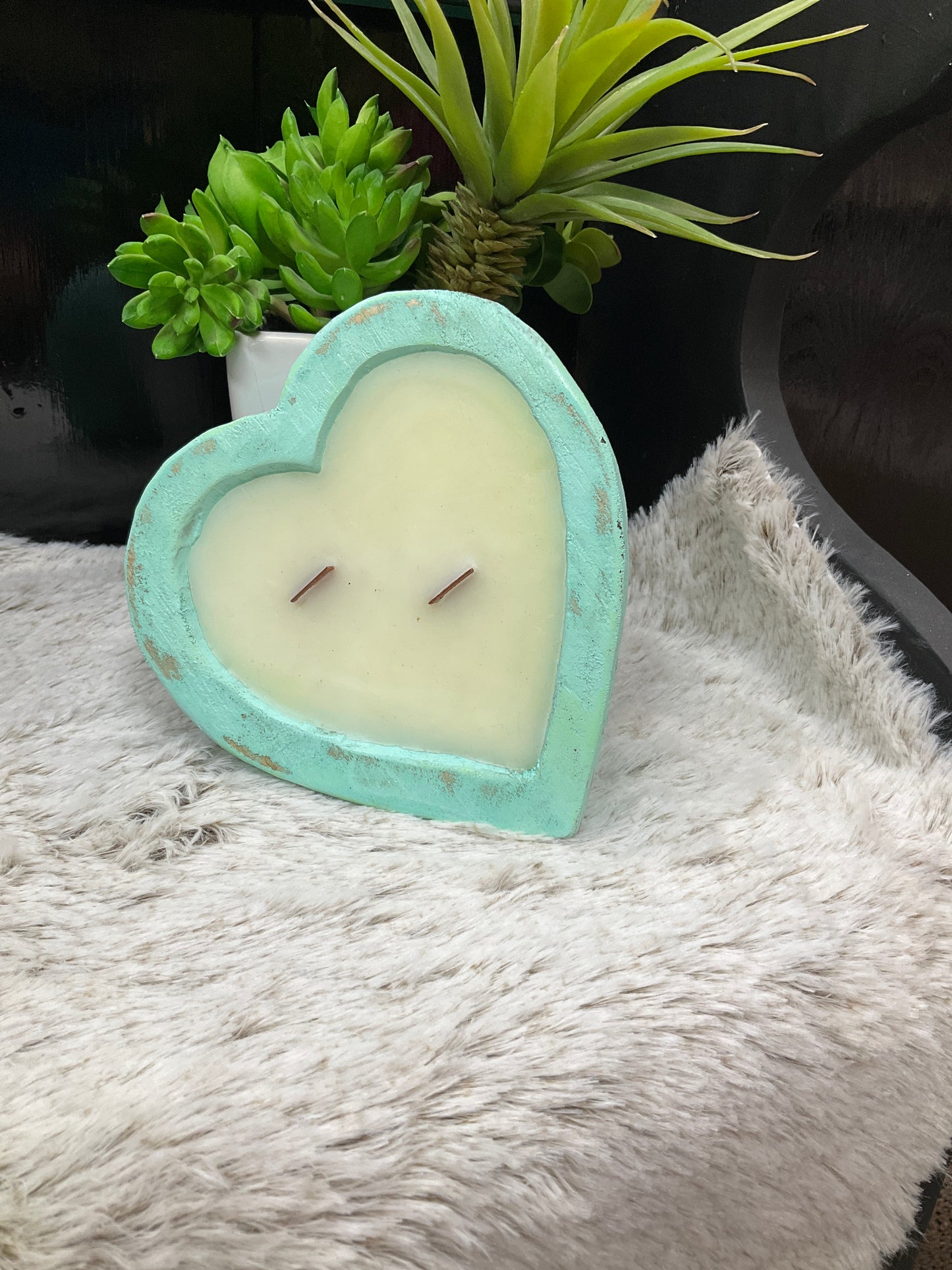 Dough Bowl Turquoise Heart Sweet Grace