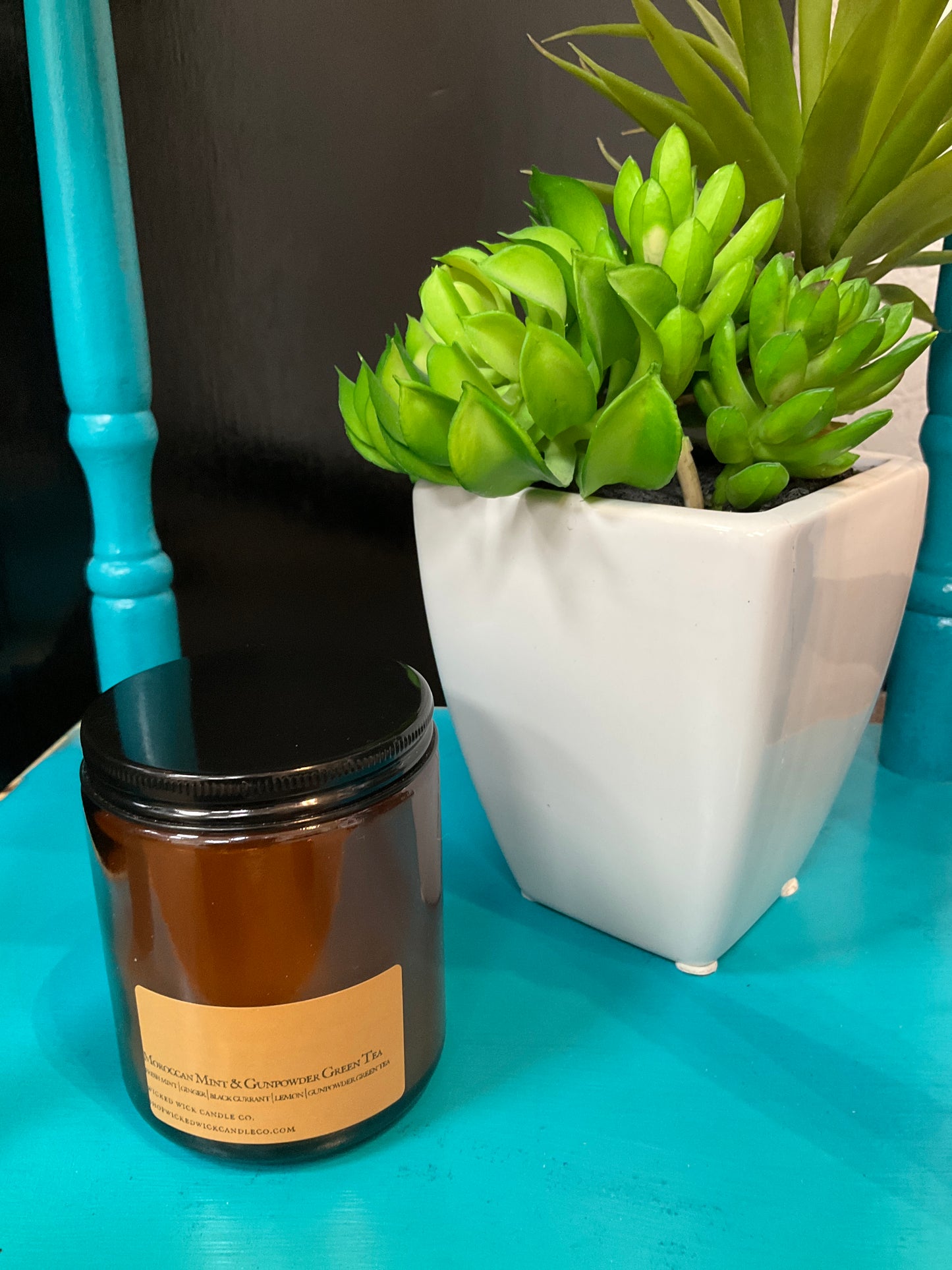 Moroccan Mint & Gunpowder Green Tea 8oz candle