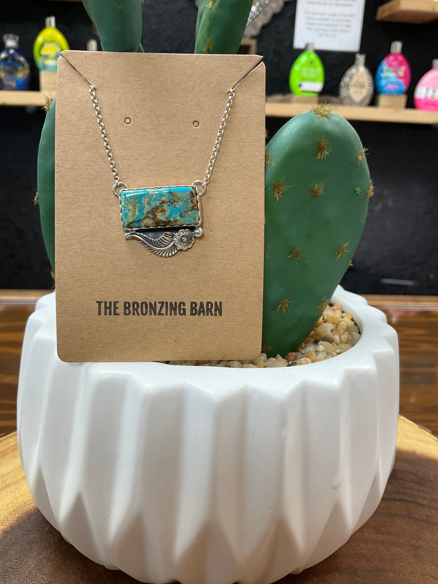 Turquoise Bar Necklace