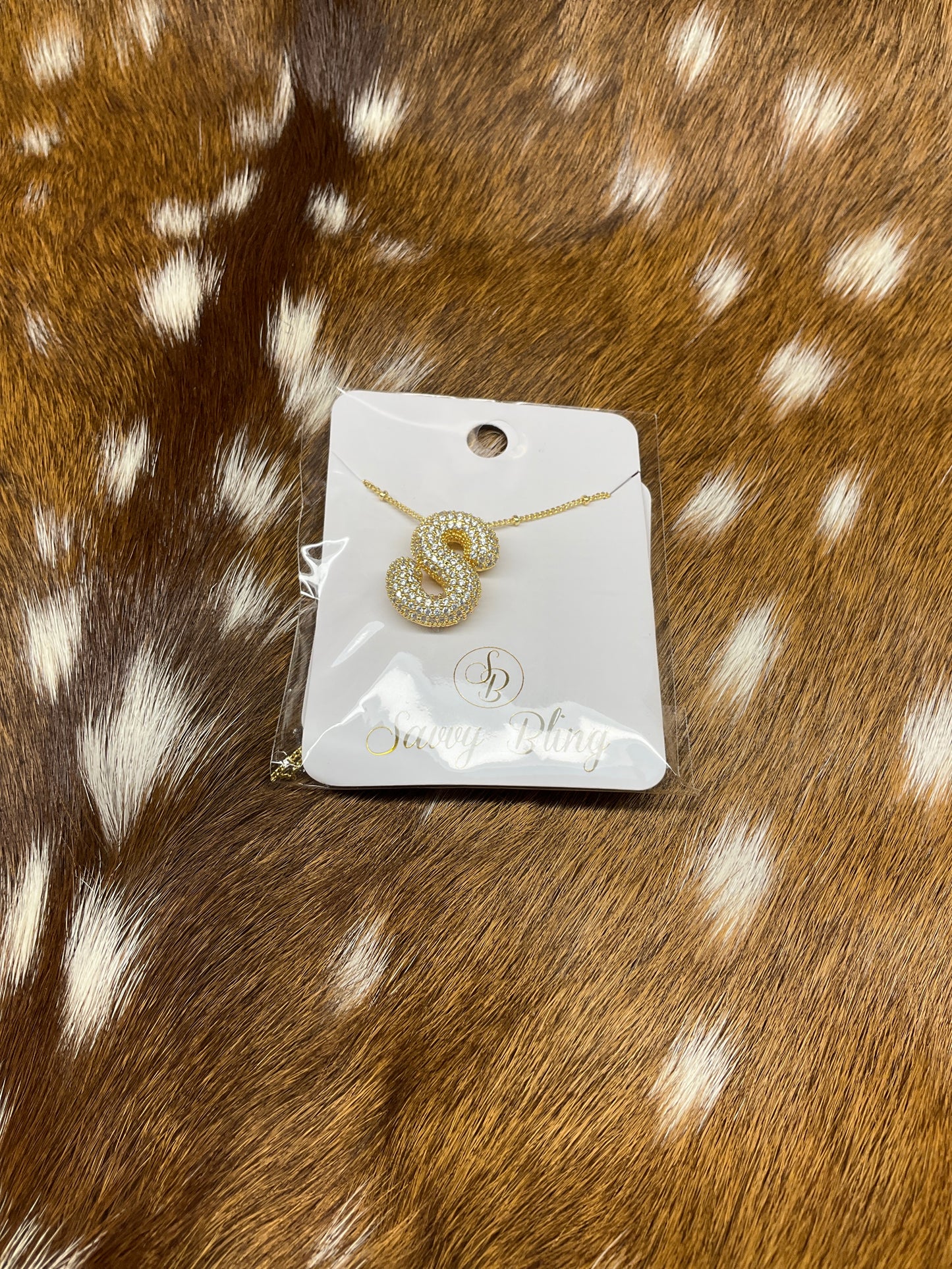 Gold Bubble ‘S’ Necklace