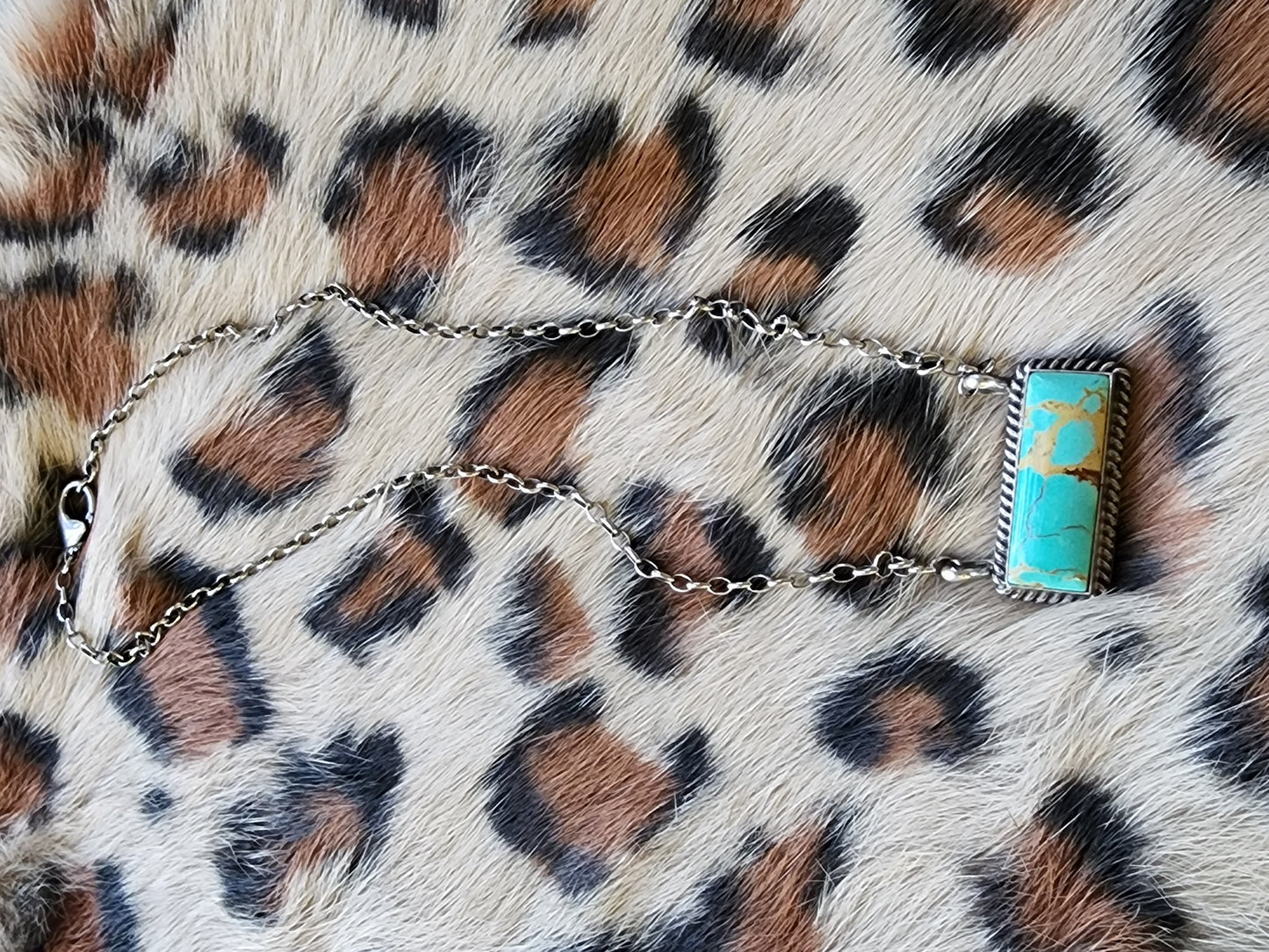 Kingman Turquoise Bar Necklace