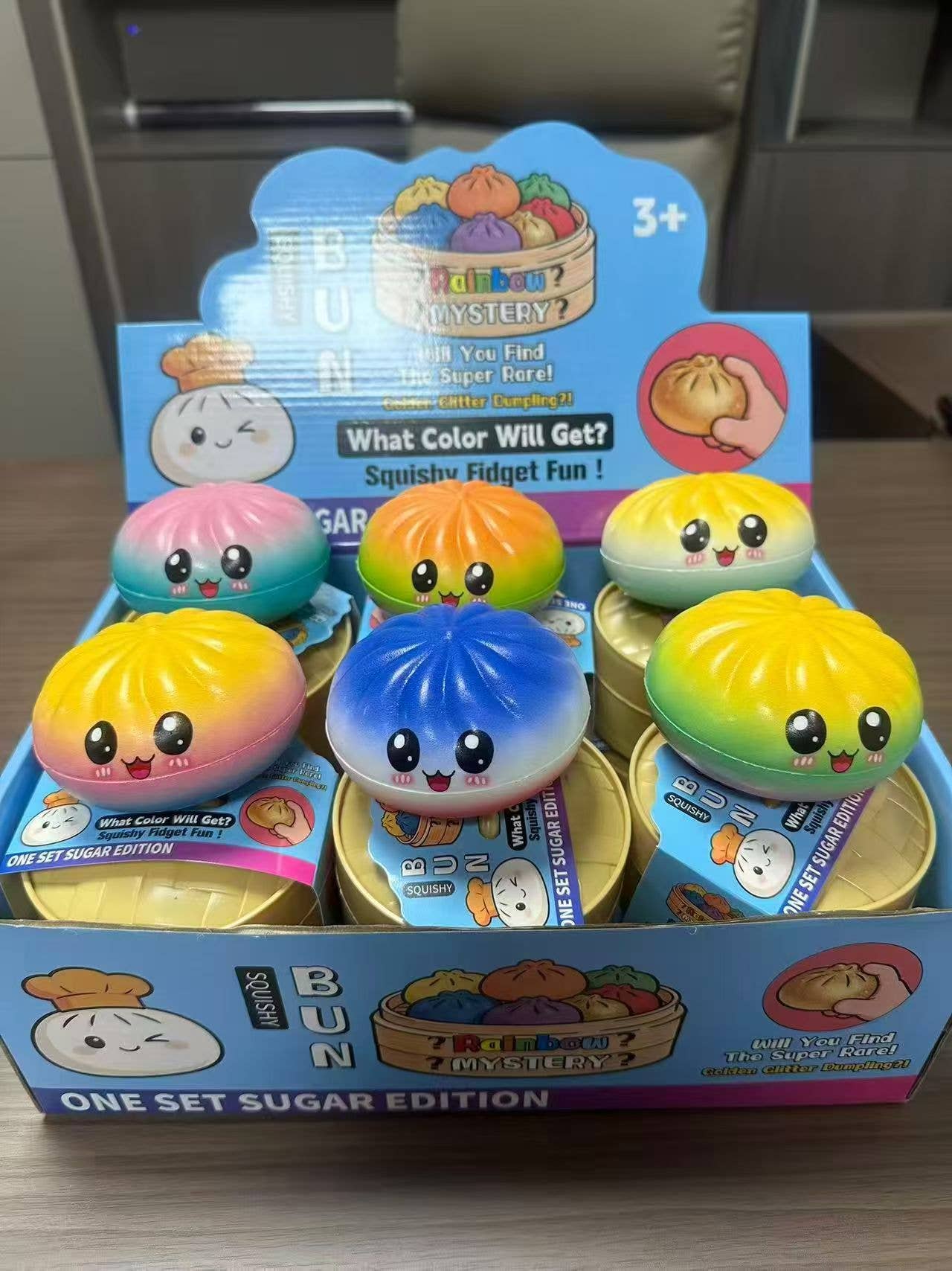 Cute emoji face DUMPLINGS Squishy squeeze Toy