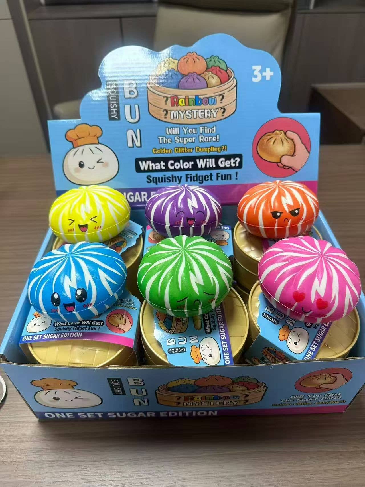 Cute emoji face DUMPLINGS Squishy squeeze Toy
