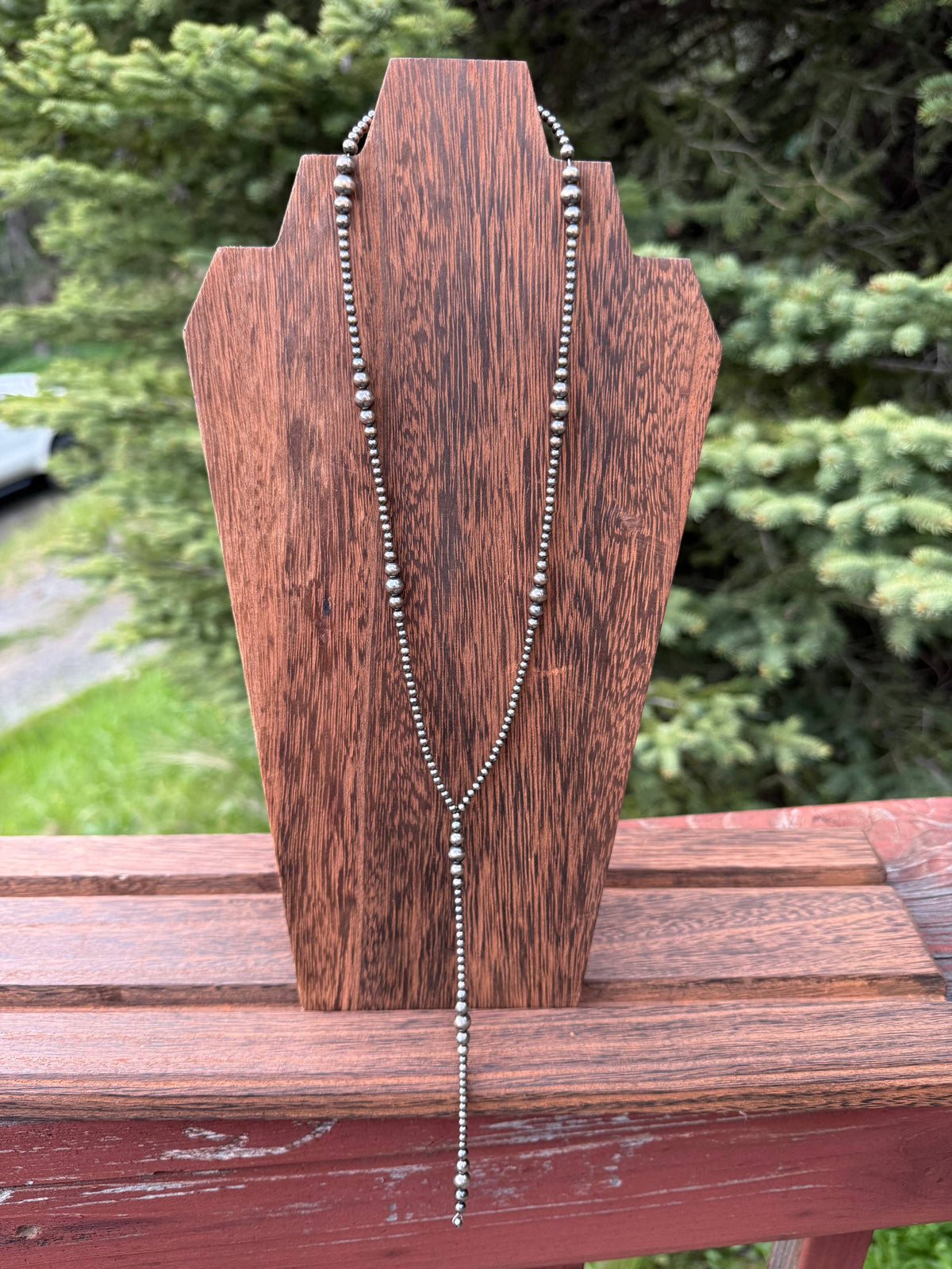 Sterling Silver Pearls Lariat Necklace