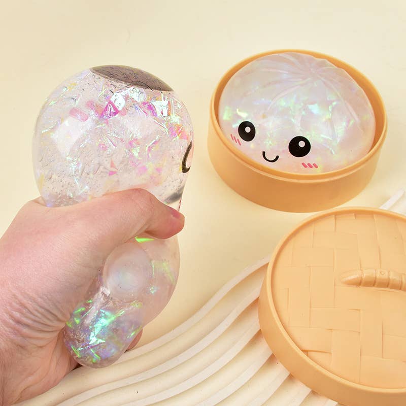 Sparkle White  DUMPLINGS Squishy Stress Relief Toy