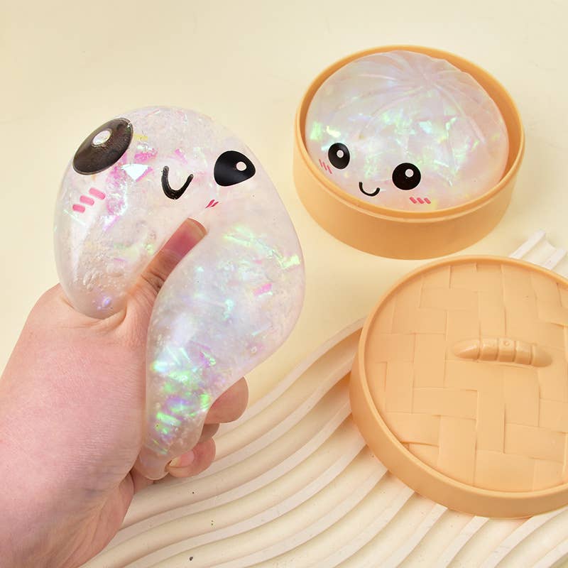 Sparkle White  DUMPLINGS Squishy Stress Relief Toy