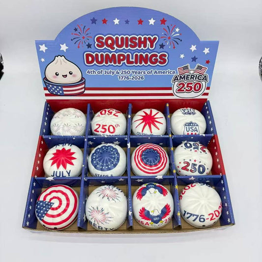4th of July flag USA DUMPLINGS Squishy squeeze Toy
