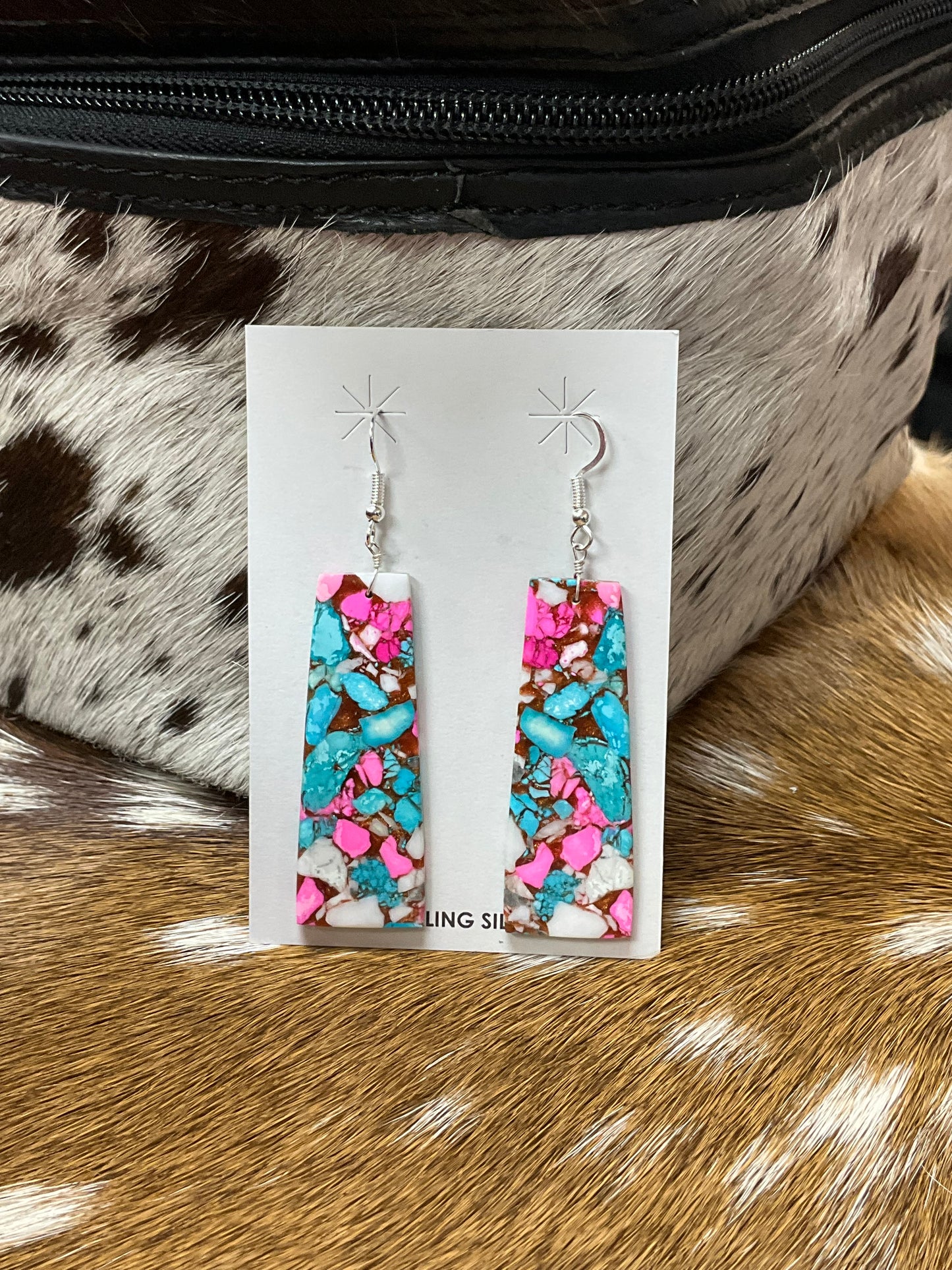Cotton Candy Slab Earrings