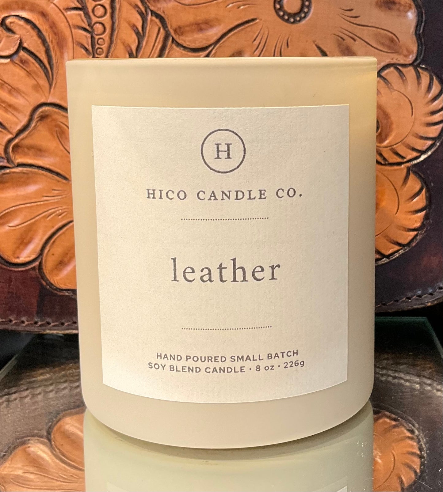 Hico 8 oz Candle Leather