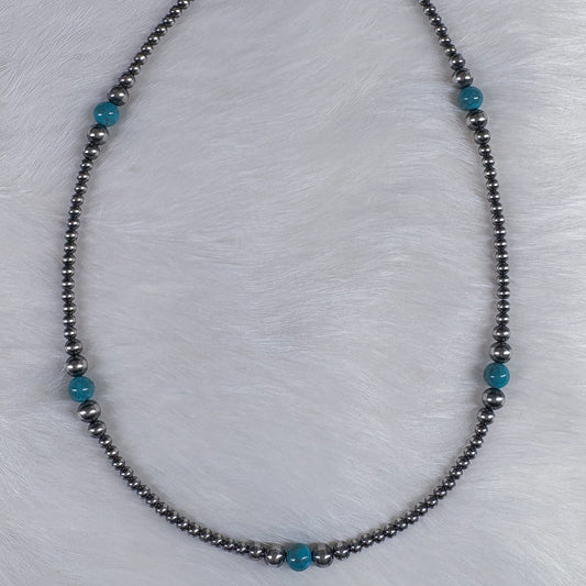 3-6mm Navajo Pearls with Turquoise Beads