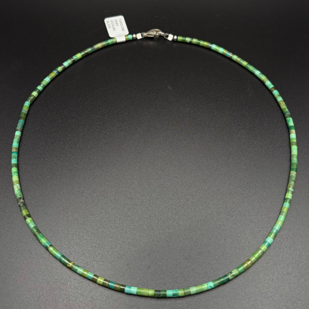 Turquoise Heshi Sterling Silver Choker Necklace