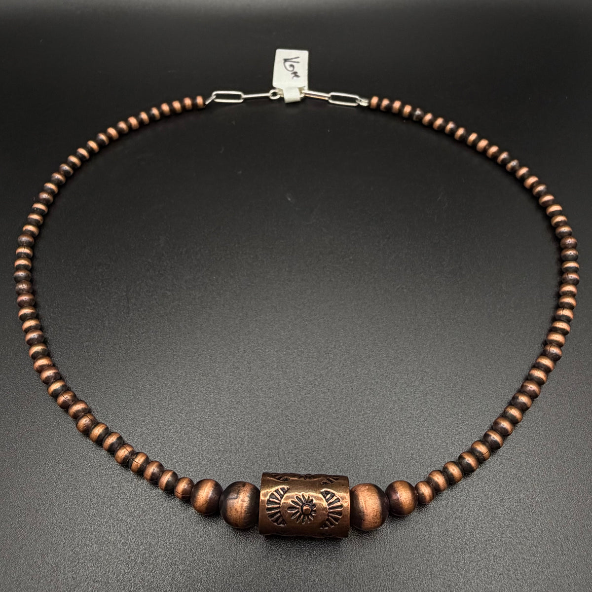 Bronze Pearl and Barrel Bead Necklaces