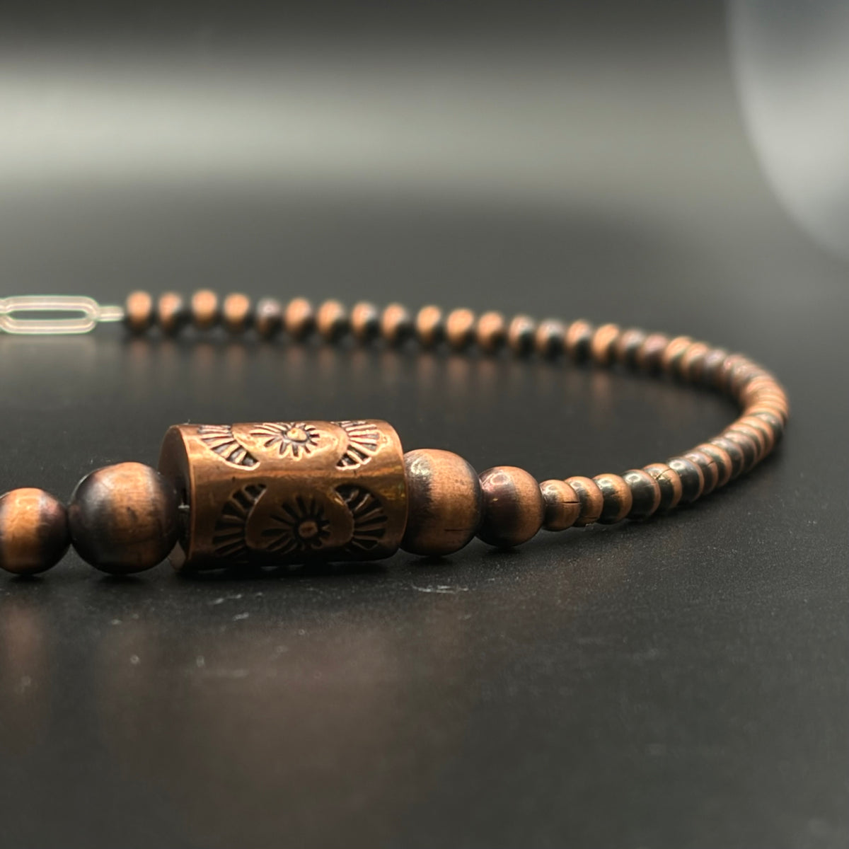 Bronze Pearl and Barrel Bead Necklaces