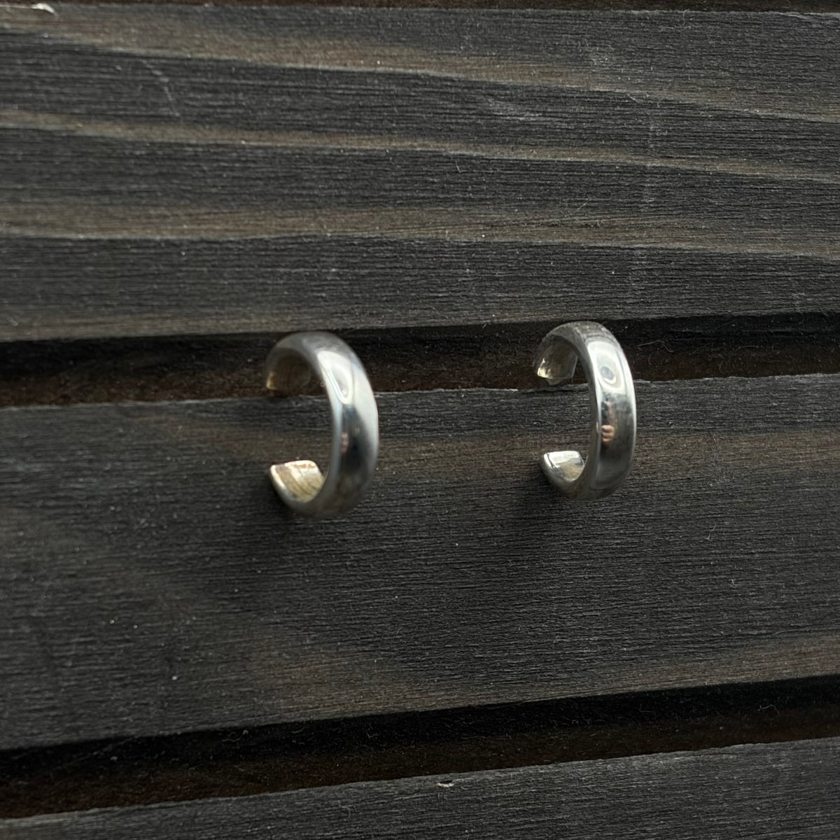 Small Simple Sterling Silver Hoops