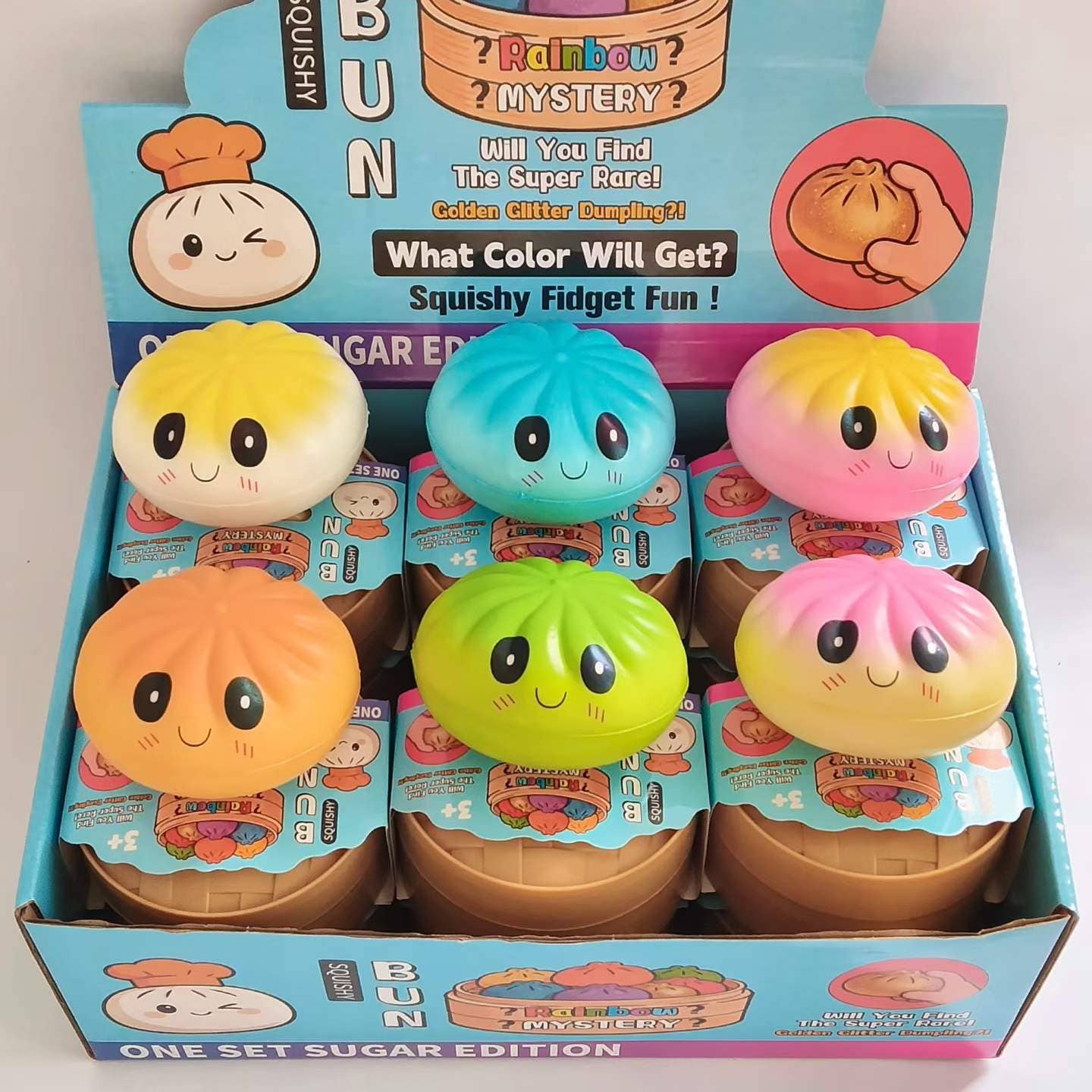 Cute emoji face DUMPLINGS Squishy squeeze Toy