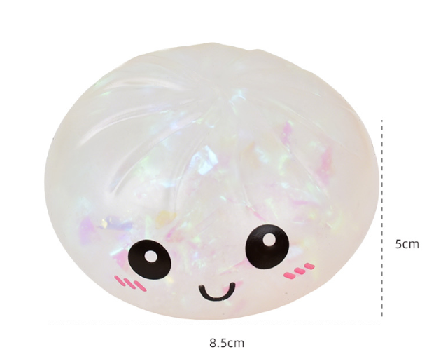 Sparkle White  DUMPLINGS Squishy Stress Relief Toy