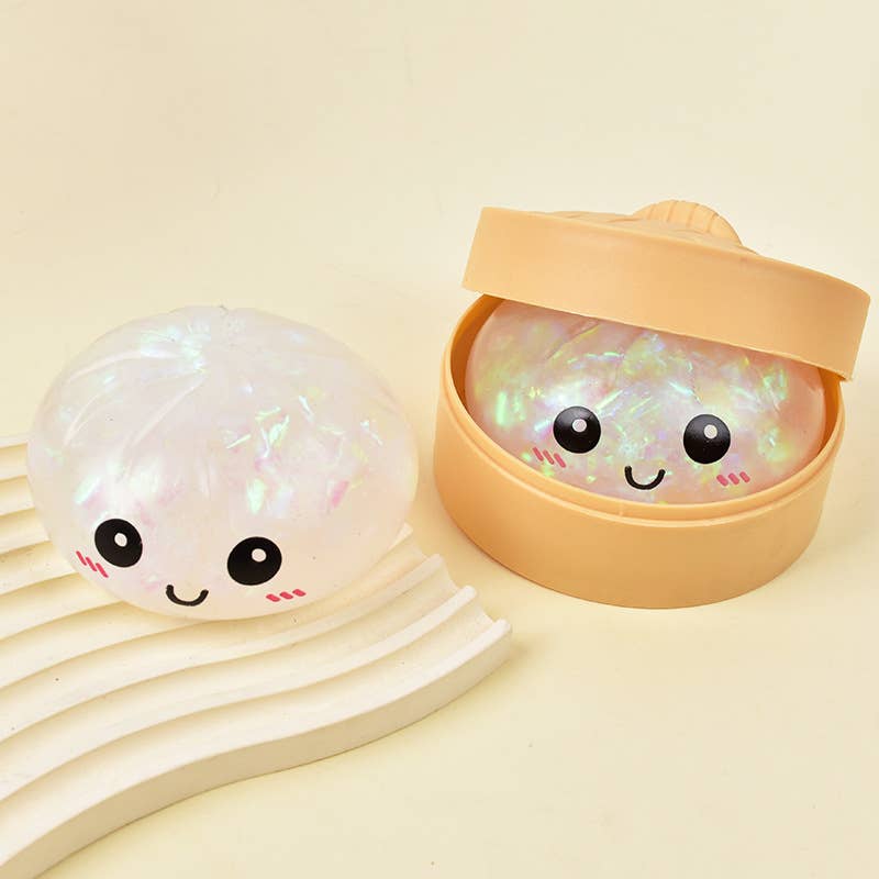 Sparkle White  DUMPLINGS Squishy Stress Relief Toy