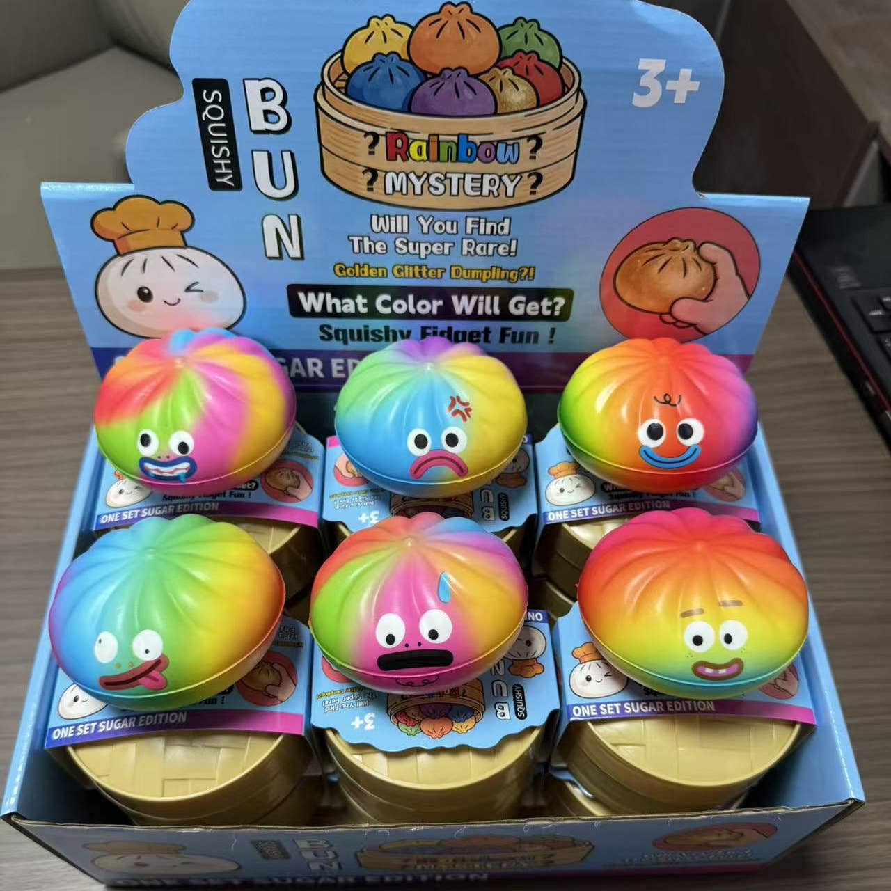 Cute emoji face DUMPLINGS Squishy squeeze Toy