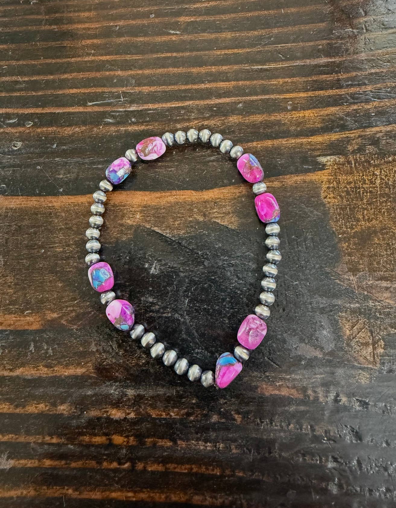 #222 Pink Dahlia bracelet 