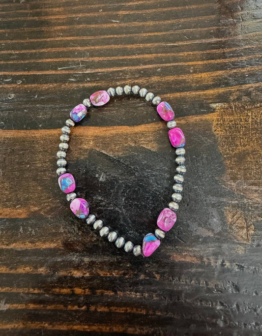 #222 Pink Dahlia bracelet 