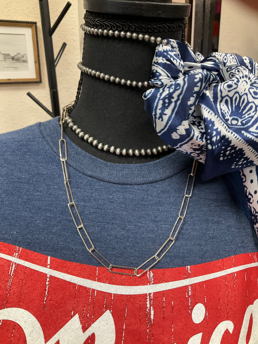 Paper clip necklace 20”
