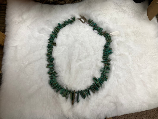 Turquoise,brown,green, flat stone